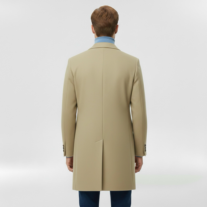 Trenchcoat für Herren mit Knöpfen für elegante Alltagsmäntel