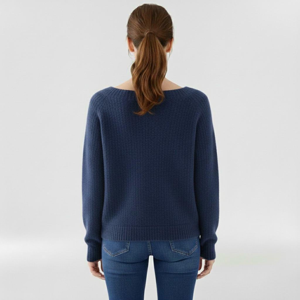 Dámský svetr s kulatým výstřihem a dlouhými rukávy pro každodenní nošení