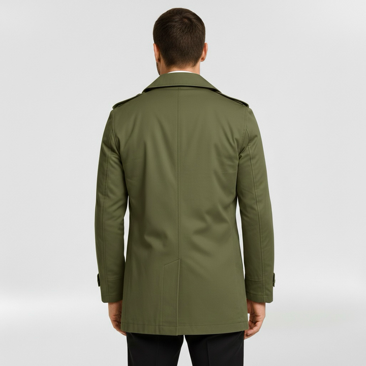 Płaszcz męski z kołnierzem z klapą do eleganckiej i codziennej odzieży wierzchniej