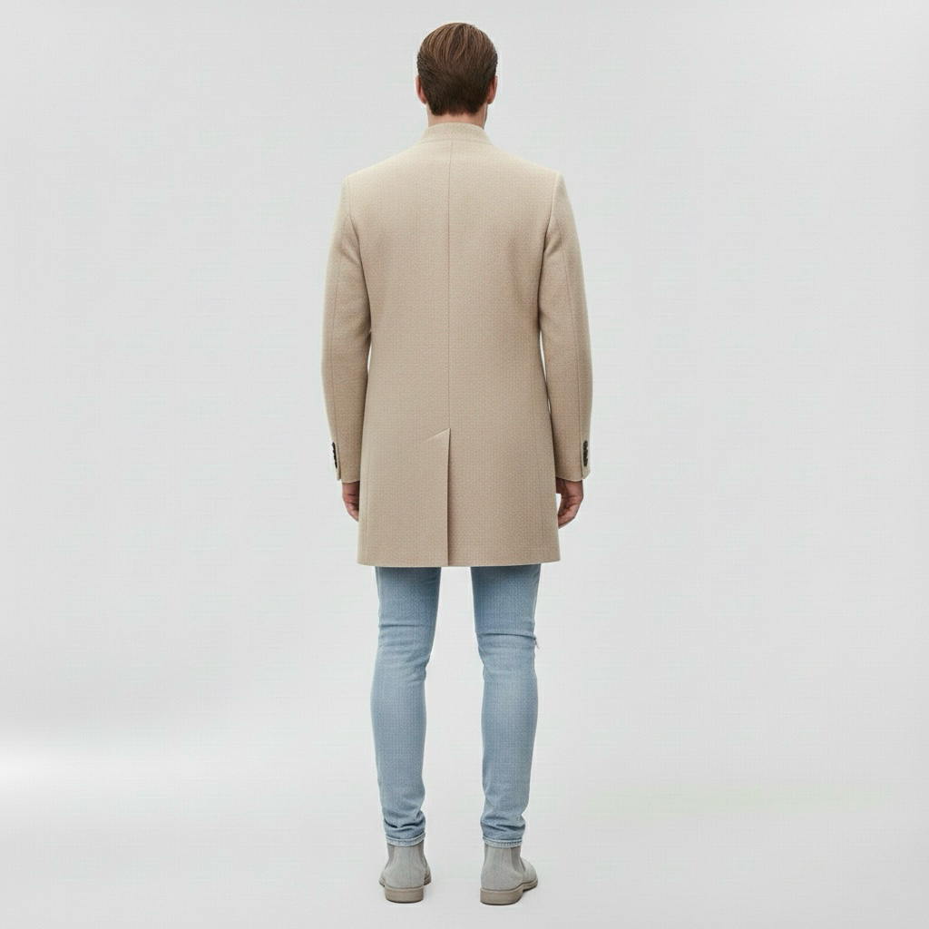 Μακρύ παλτό για άνδρες για επίσημη καθημερινή εμφάνιση σε δροσερό καιρό