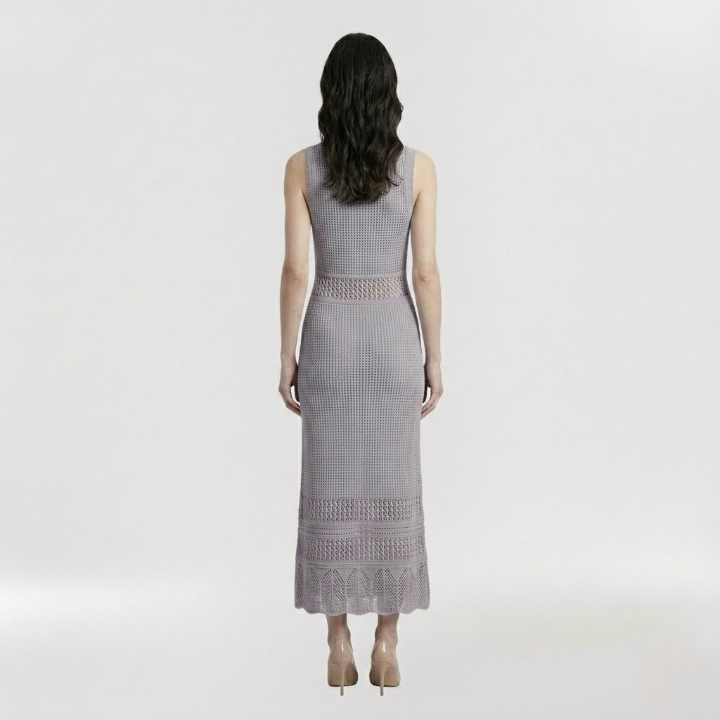 Μίντι φόρεμα χωρίς μανίκια για γυναίκες με εφαρμοστή σχεδίαση