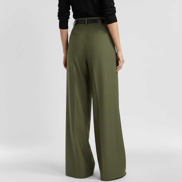 Γυναικείο παντελόνι με φαρδιά μπατζάκια και ψηλή μέση για κομψή καθημερινή εμφάνιση