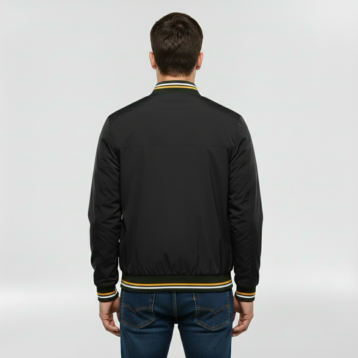 Kurtka bomberka z przednim zamkiem błyskawicznym na co dzień Smart Casual Wear