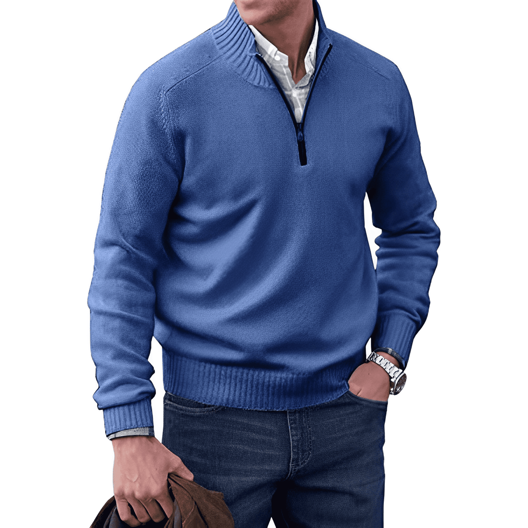 Maglione di Cotone da Uomo con Collo Quadrato | Casual Classico