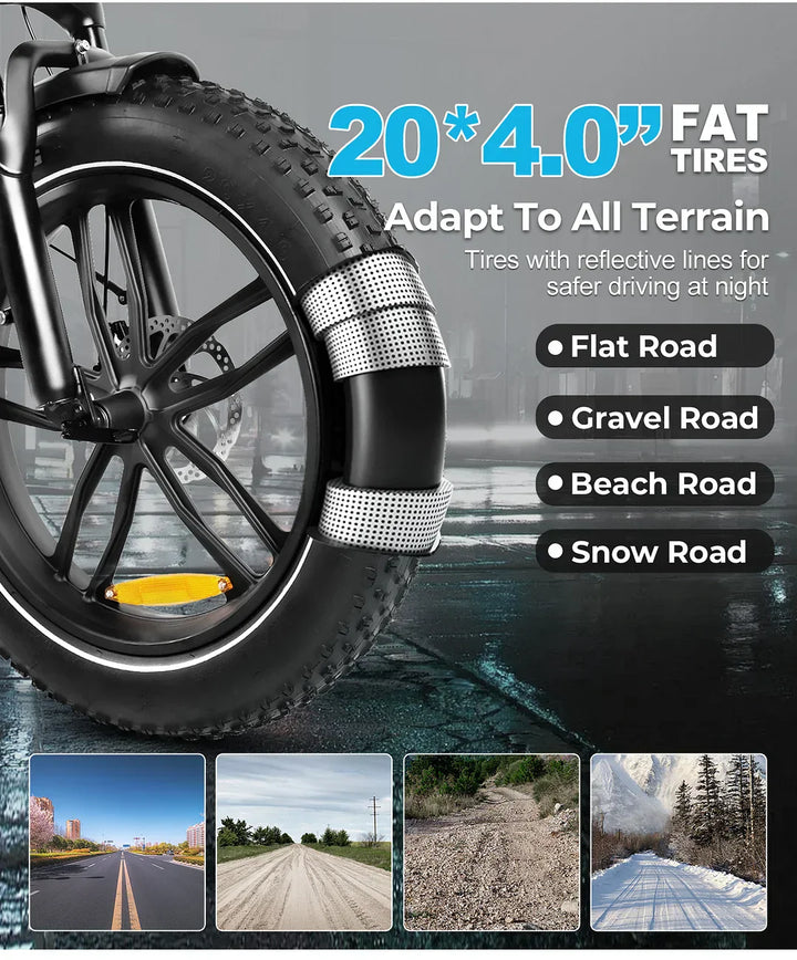 SAMEBIKE C05 Pro 36V 13Ah Akku 500W Motor Step-Through faltbares Fat Tire E-Bike