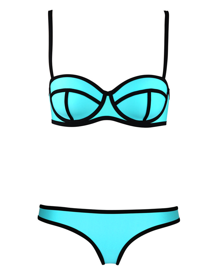 Conjunto de Bikini de Bloques de Color