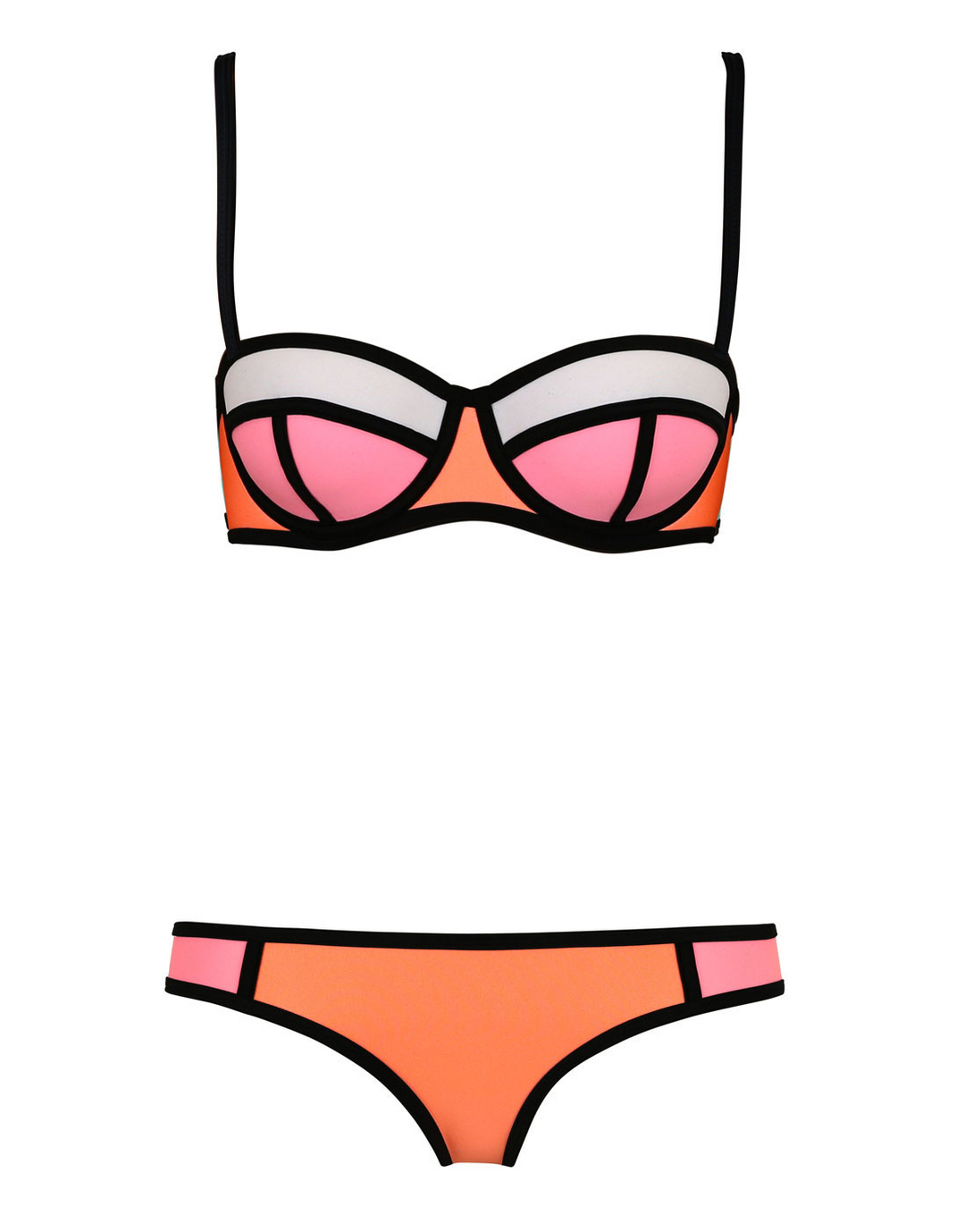 Conjunto de Bikini de Bloques de Color