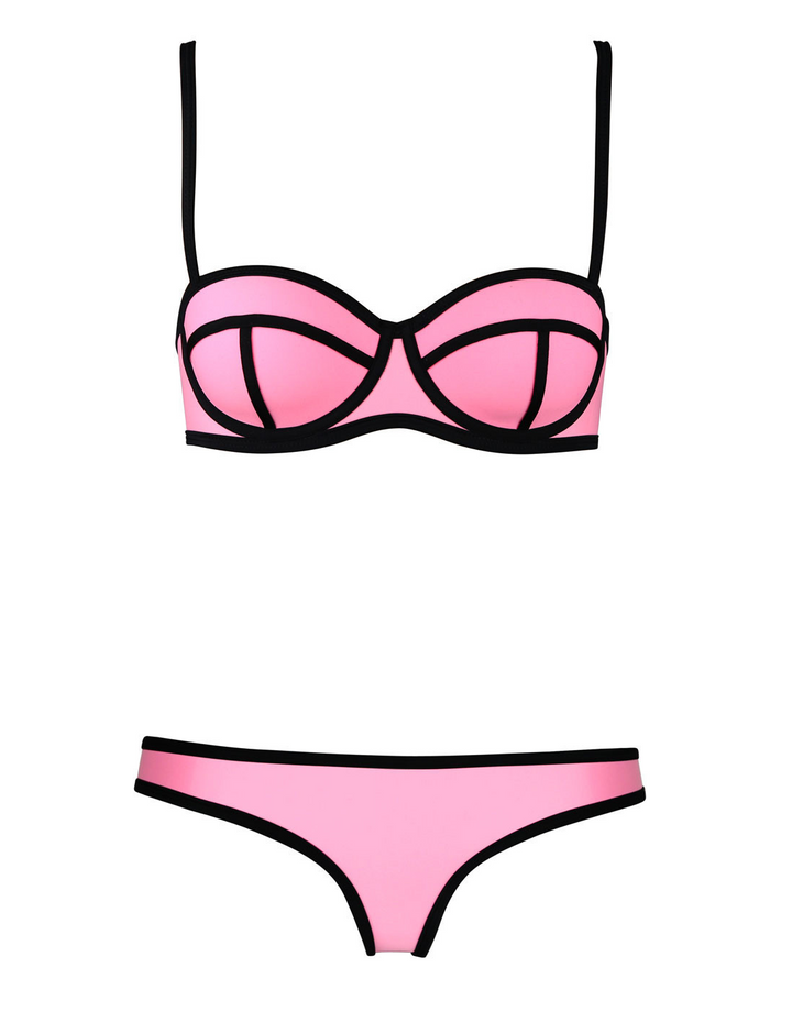 Conjunto de Bikini de Bloques de Color