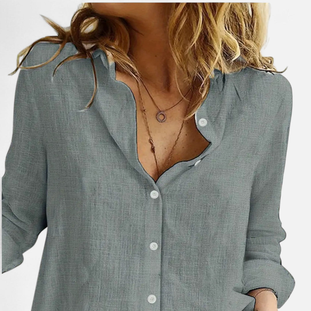 Camisa de Manga Larga Holgada para Mujer