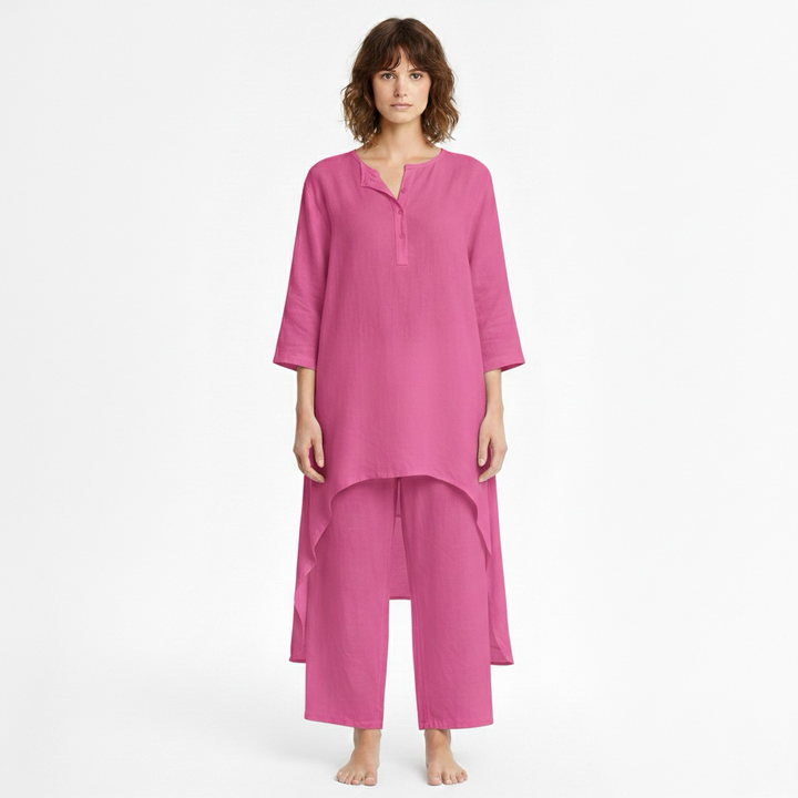 Dámská dvoudílná souprava s tunikou a kalhotami na každý den