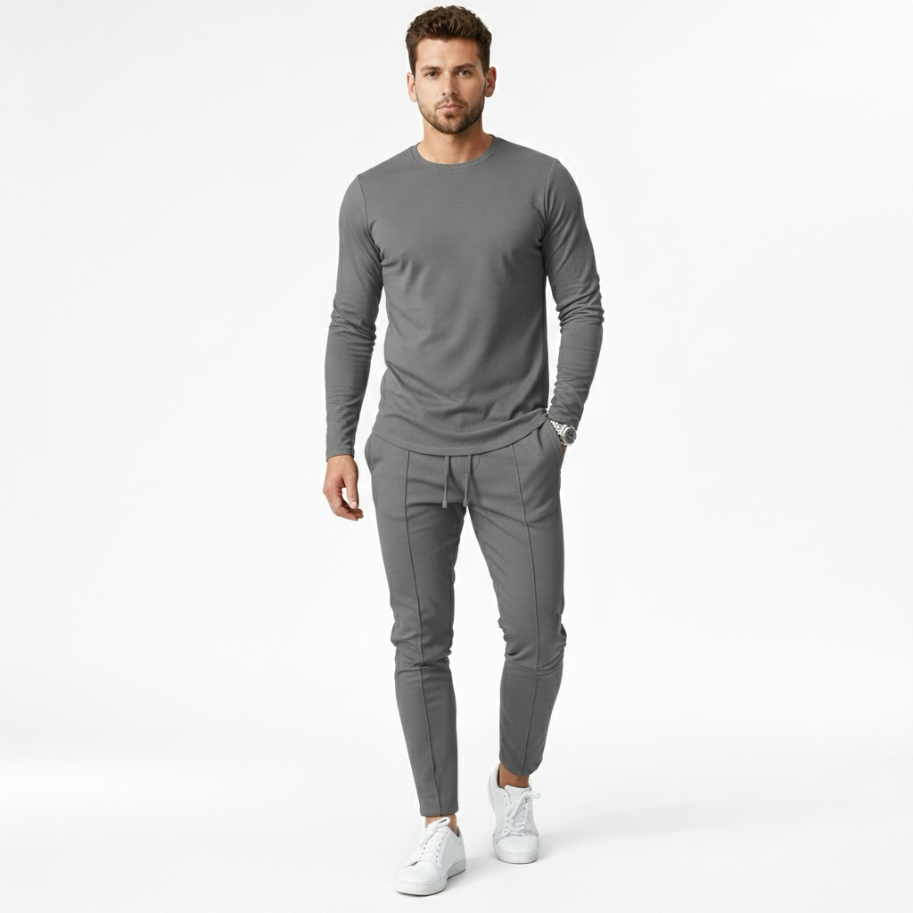 Conjunto de chándal para hombre con sudadera y joggers para una comodidad informal