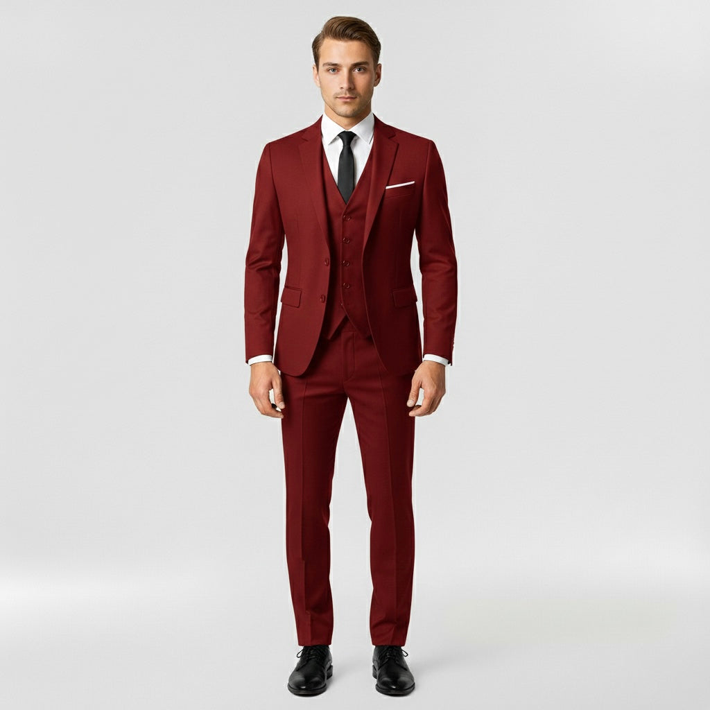 Férfi 3 részes formális öltöny zakóval, mellénnyel és nadrággal