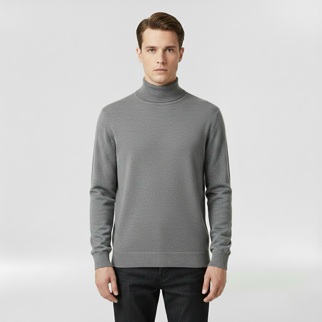 Lekki dzianinowy sweter z okrągłym dekoltem do codziennego użytku