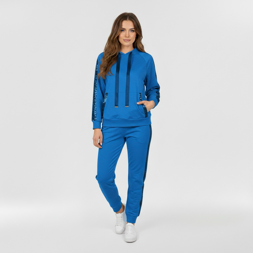 Dvoudílná souprava pro ženy s mikinou a pohodlnými kalhotami