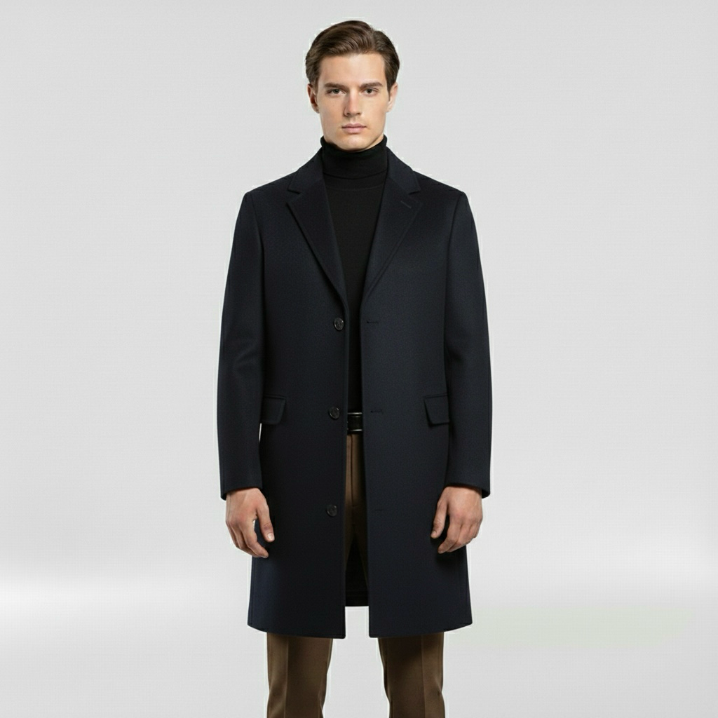 Klasický plášť pro elegantní a neformální zimní a pracovní soupravy