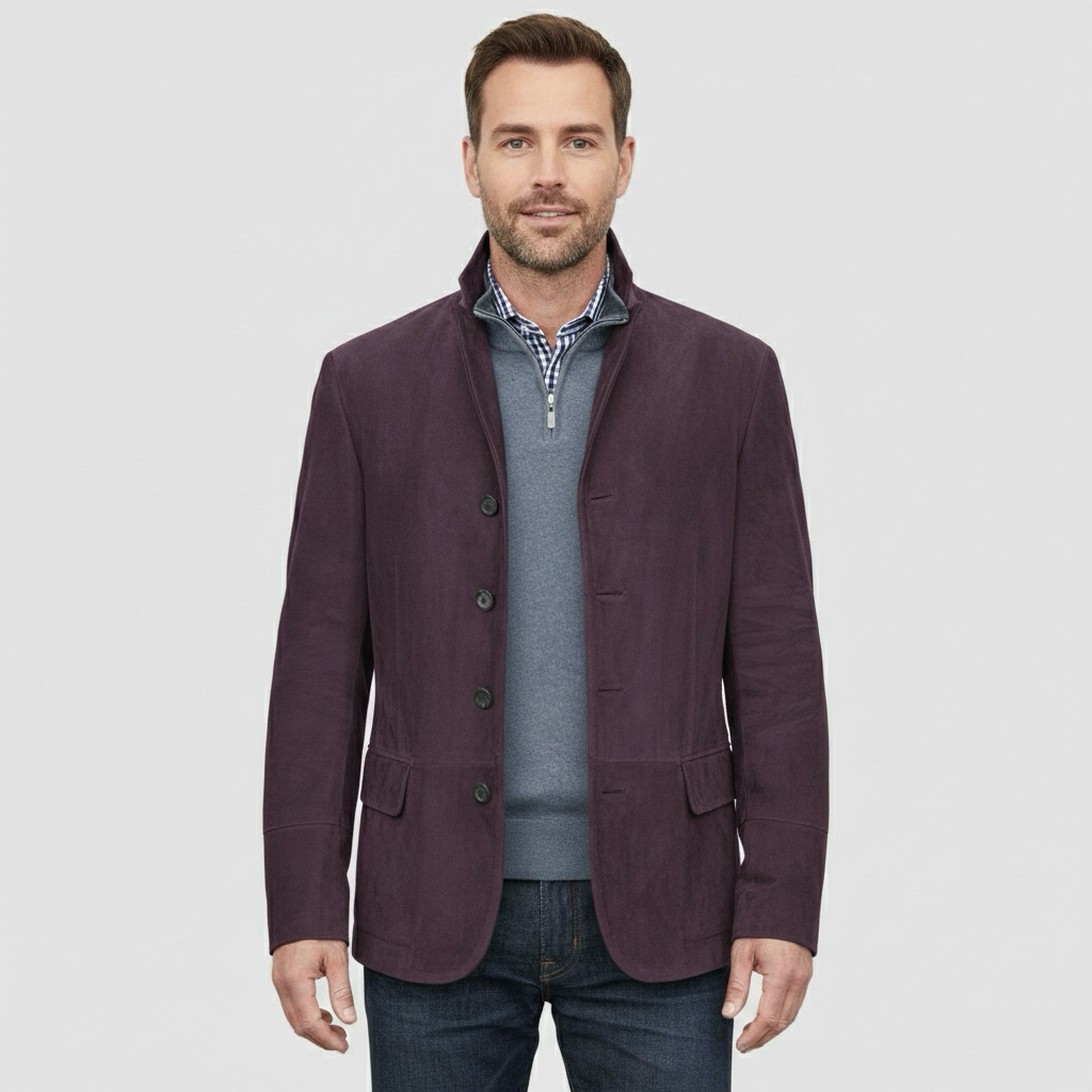 Ανδρικό casual σακάκι με απλή κουμπωτή σειρά για καθημερινή κομψή χρήση