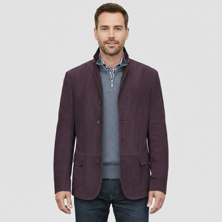 Ανδρικό casual σακάκι με απλή κουμπωτή σειρά για καθημερινή κομψή χρήση