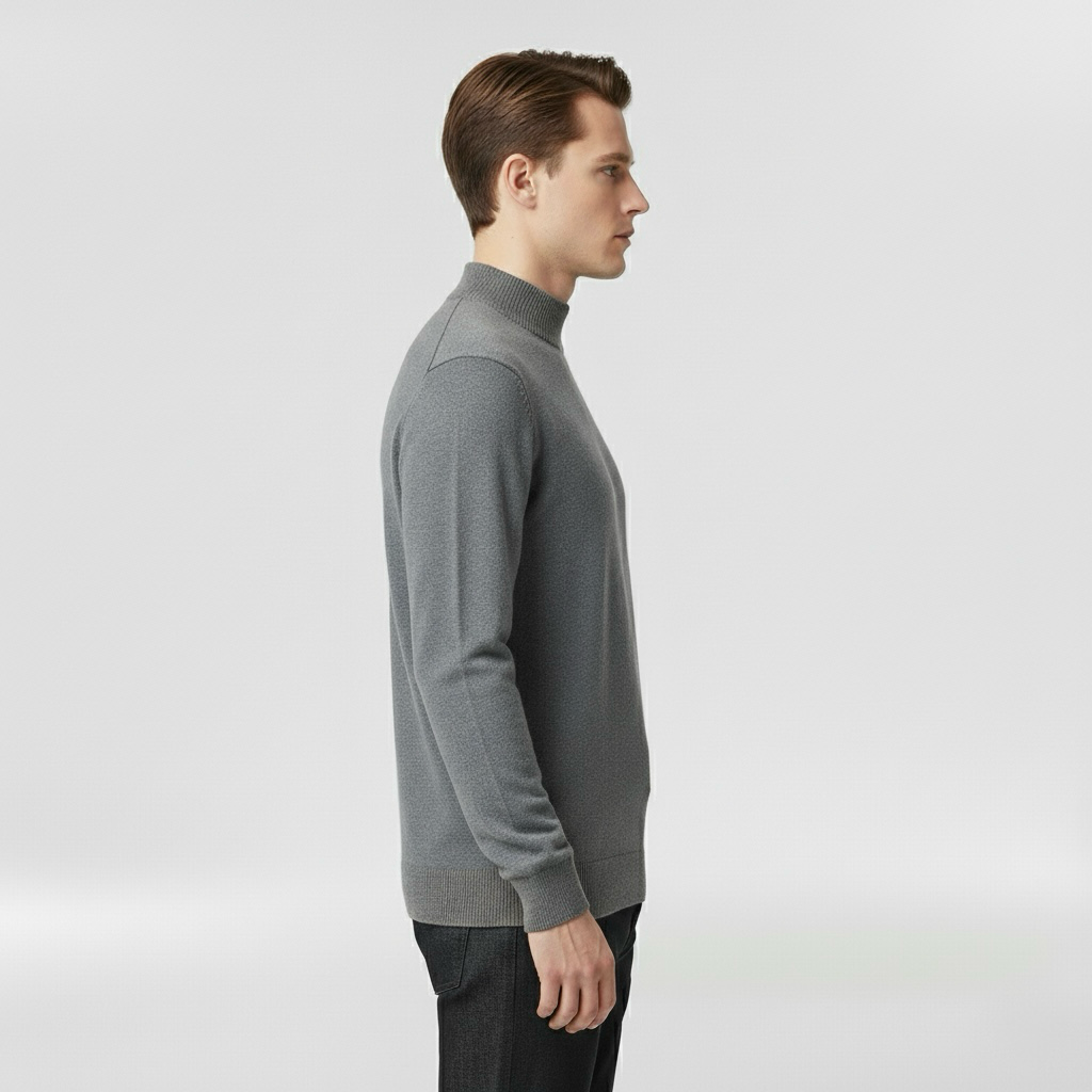 Lekki dzianinowy sweter z okrągłym dekoltem do codziennego użytku