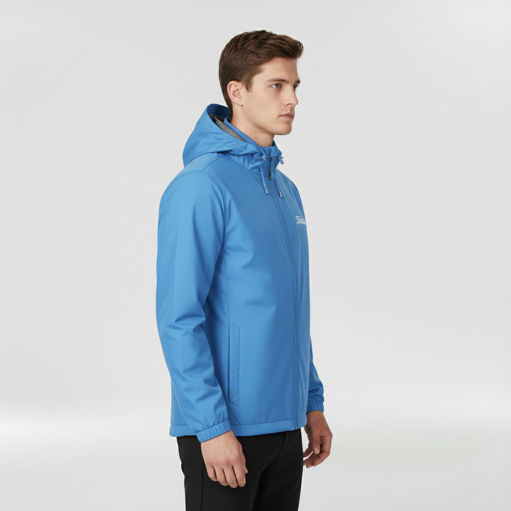 Wodoodporna kurtka z kapturem dla mężczyzn, na co dzień i na zewnątrz jesienią