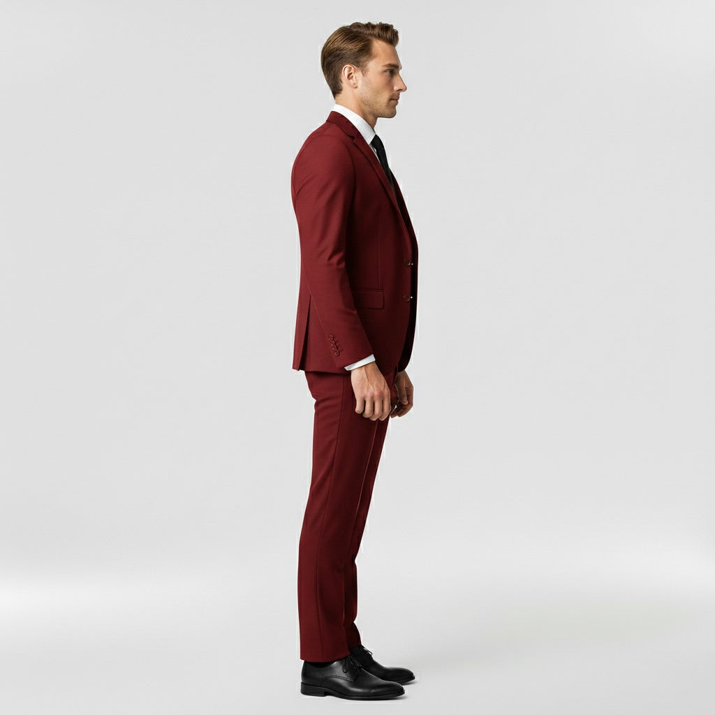 Férfi 3 részes formális öltöny zakóval, mellénnyel és nadrággal