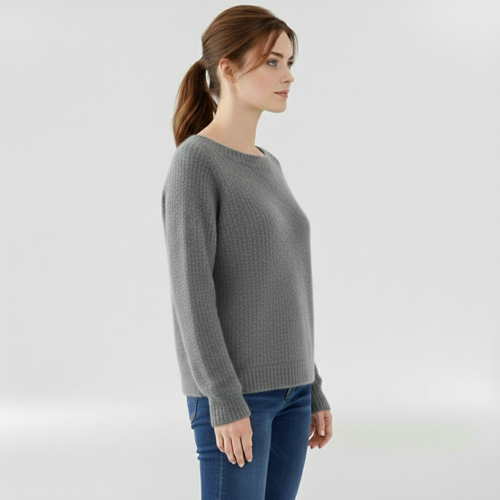 Dámský svetr s kulatým výstřihem a dlouhými rukávy pro každodenní nošení