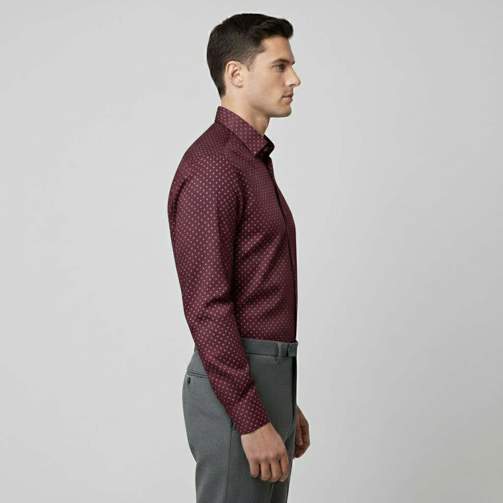 Μακρυμάνικο πουκάμισο με γιακά με κουμπιά για άνδρες, κομψό και καθημερινό