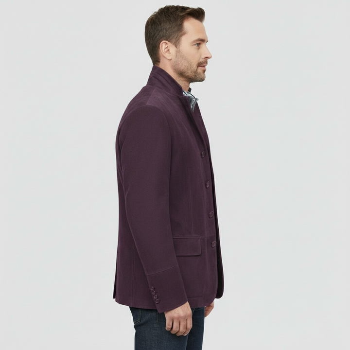 Ανδρικό casual σακάκι με απλή κουμπωτή σειρά για καθημερινή κομψή χρήση