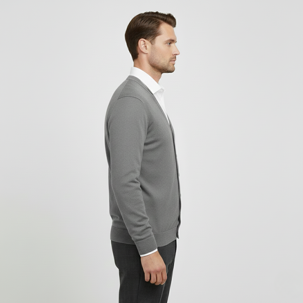 Cardigan cu nasturi pentru bărbați, pentru stil smart casual și utilizare zilnică