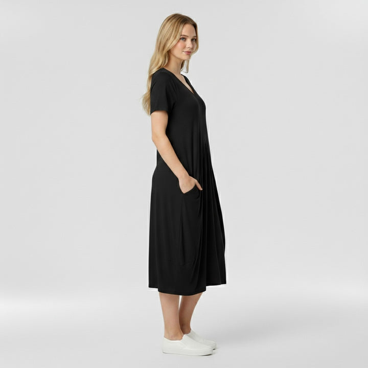 Marzenna | elegantní šaty zvýrazňující pas, nabízející uvolněný styl