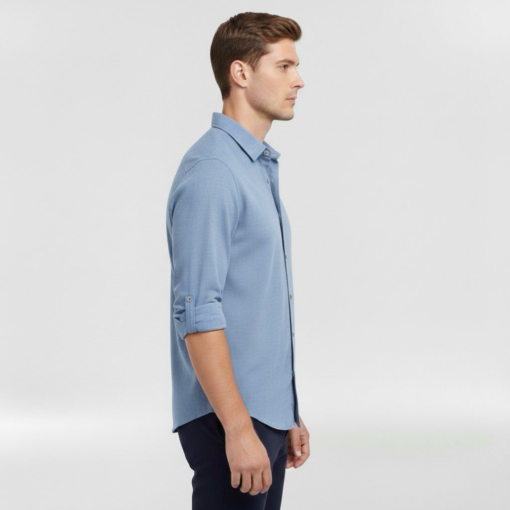 Hemd mit langen Ärmeln und Knopfleiste für Herren, ideal für den Alltag