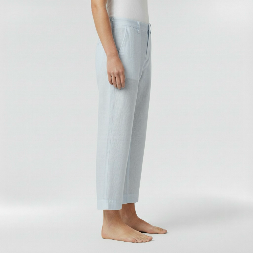 Pánské lněné kalhoty rovného střihu pro každodenní nošení