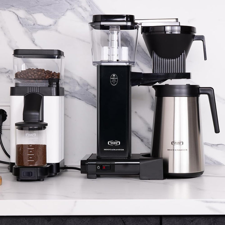 Moccamaster KBGT, Filterkaffeemaschine mit Thermoskanne, Filterkaffeemaschine, Off-White, 1.25L