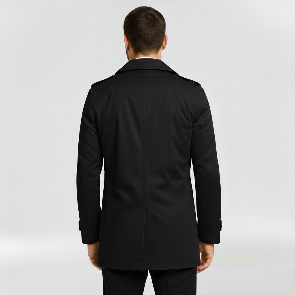 Płaszcz męski z kołnierzem z klapą do eleganckiej i codziennej odzieży wierzchniej