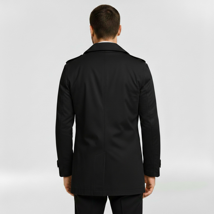 Płaszcz męski z kołnierzem z klapą do eleganckiej i codziennej odzieży wierzchniej