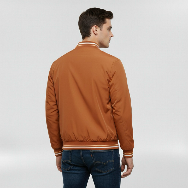 Kurtka bomberka z przednim zamkiem błyskawicznym na co dzień Smart Casual Wear