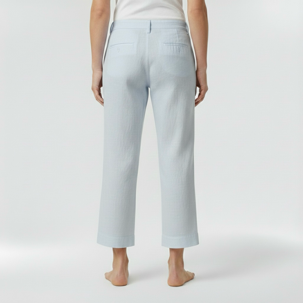 Pánské lněné kalhoty rovného střihu pro každodenní nošení