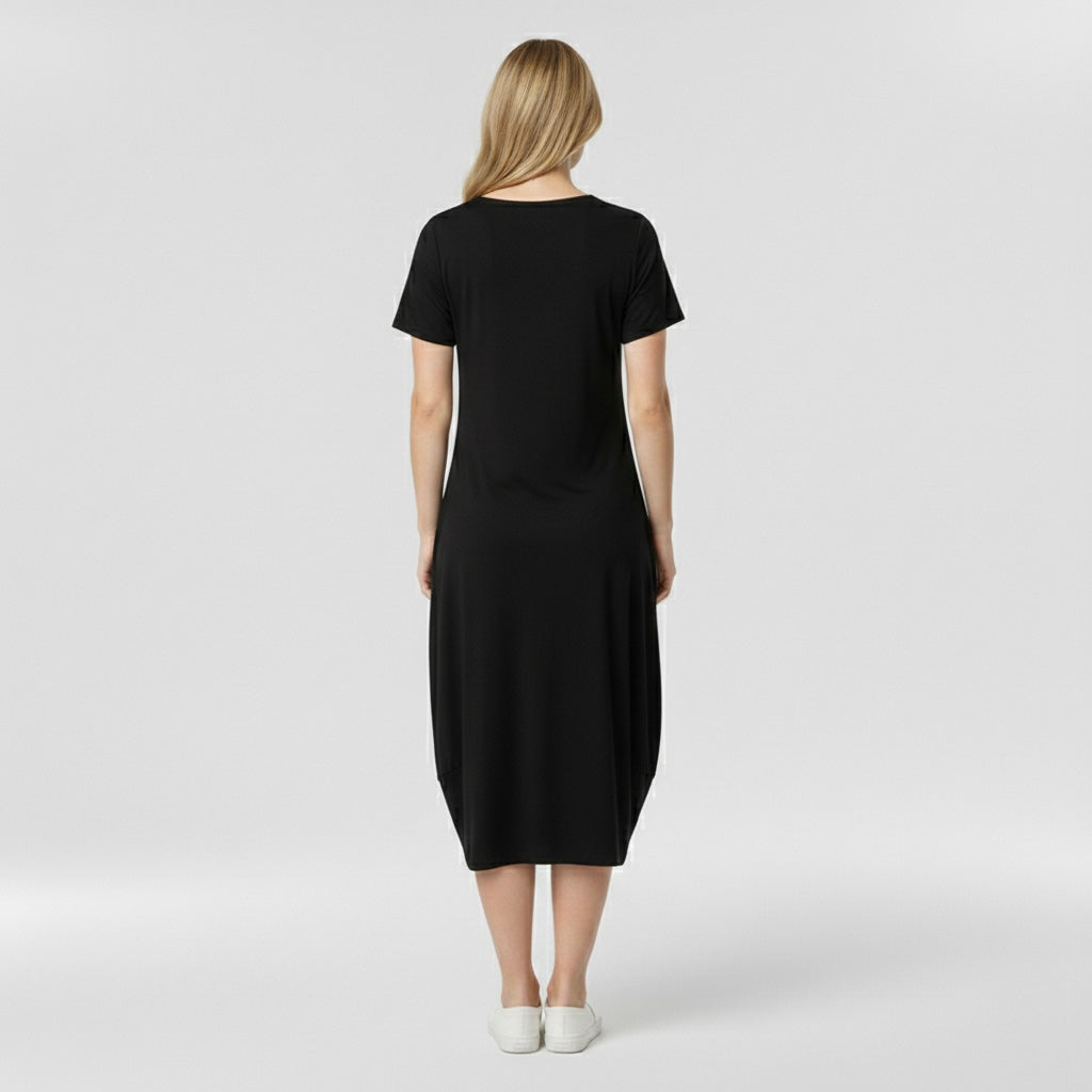 Marzenna | elegantní šaty zvýrazňující pas, nabízející uvolněný styl