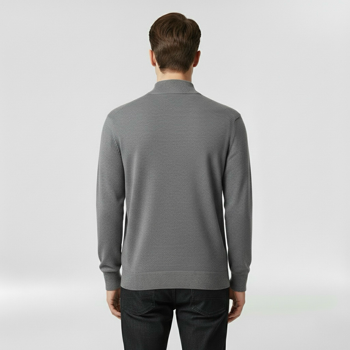 Lekki dzianinowy sweter z okrągłym dekoltem do codziennego użytku