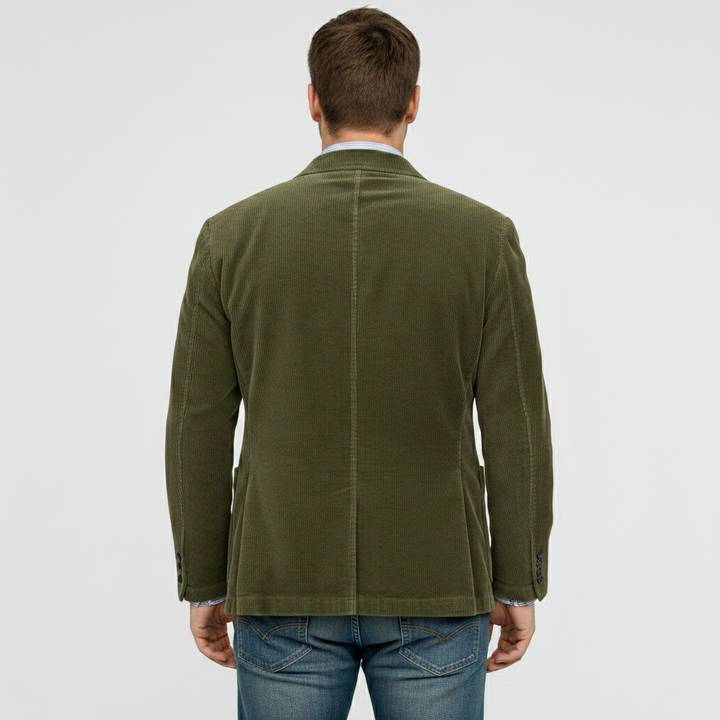 Sacou bărbați din catifea cu rever și nasturi