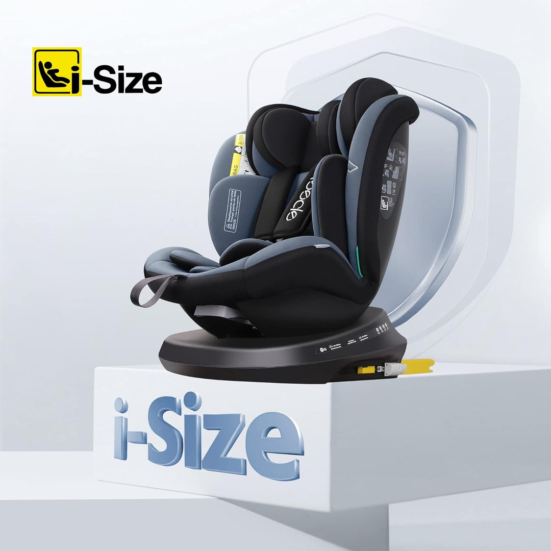 Reecle 360 Drehbar i-Size Kindersitz mit ISOFIX 40-150 cm (0-36 kg) Reboarder, ab Geburt -12 Jahre, ECE R129
