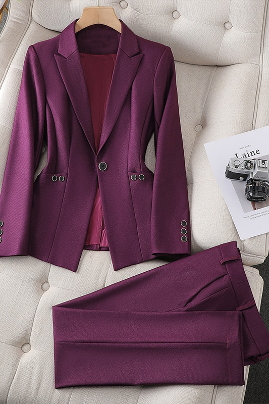 Conjunto Mujer Blazer Ajustado | Pantalón Elegante Slim