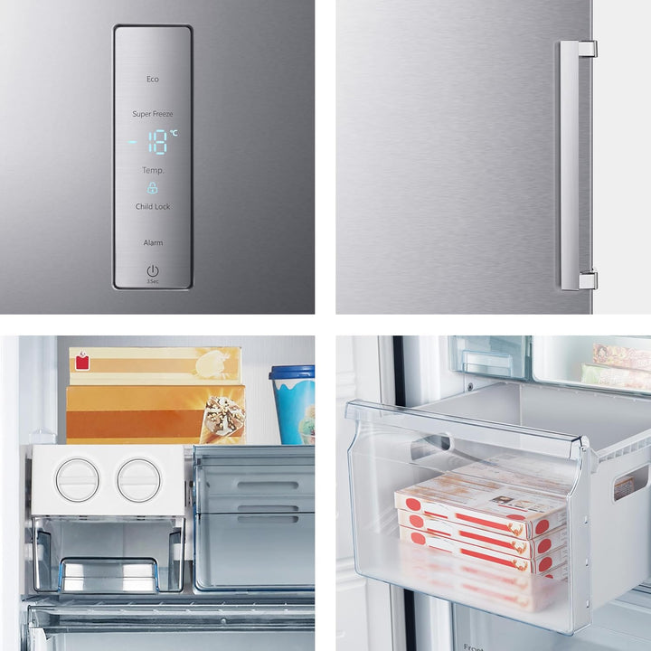 Hisense FV191N4AW2 Gefrierschrank/ TotalNoFrost/ SuperFreeze/ Türalarm/ Multiflow 360°/ BigBox/ 143,4 cm/ Gefrierteil 147 l/ 41 dB/ 205 kWh/Wei