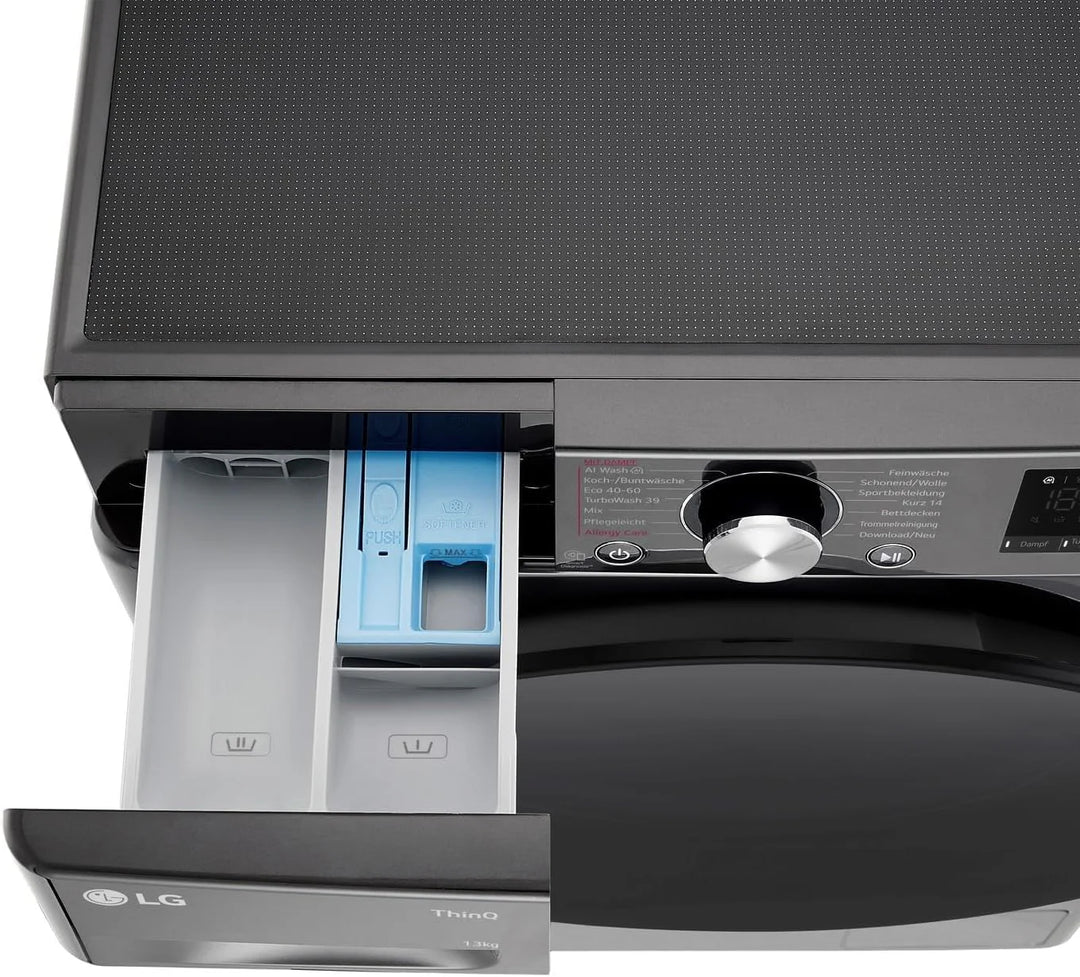 LG F4WV7080, Klasse A, Frontlader-Waschmaschine 8 kg, 1400 U/Min, AI Direct Drive, Wi-Fi, Tiefenreinigung mit Dampf, Groe Kapazitt, TRIPLE A, Auentür aus Sicherheitsglas, 62 x 60 x 85 cm  Wei