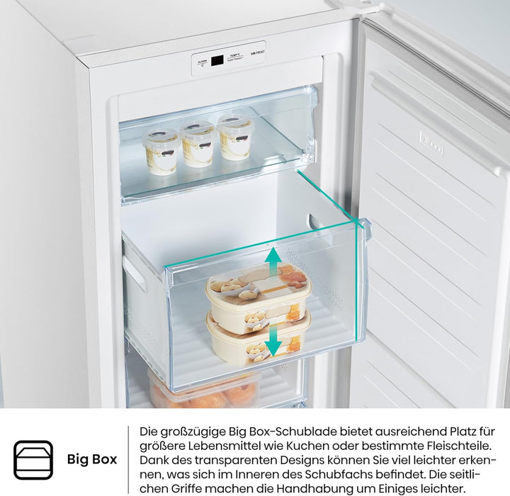 Hisense FV191N4AW2 Gefrierschrank/ TotalNoFrost/ SuperFreeze/ Türalarm/ Multiflow 360°/ BigBox/ 143,4 cm/ Gefrierteil 147 l/ 41 dB/ 205 kWh/Wei