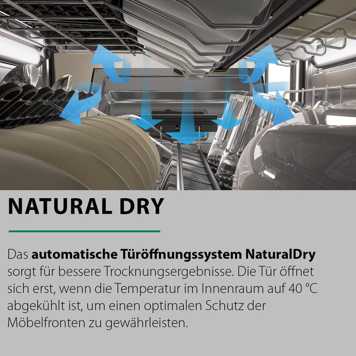 Bauknecht B7F HP43 XA Freistehender Geschirrspüler/ 60 CM/ 15 Maßgedecke/PowerClean Pro-Effektive Hochdruckdüsen/Natural Dry-Automatische Türoffnung-Bessere Trocknung/Maxi Space-Mehr Innenraum