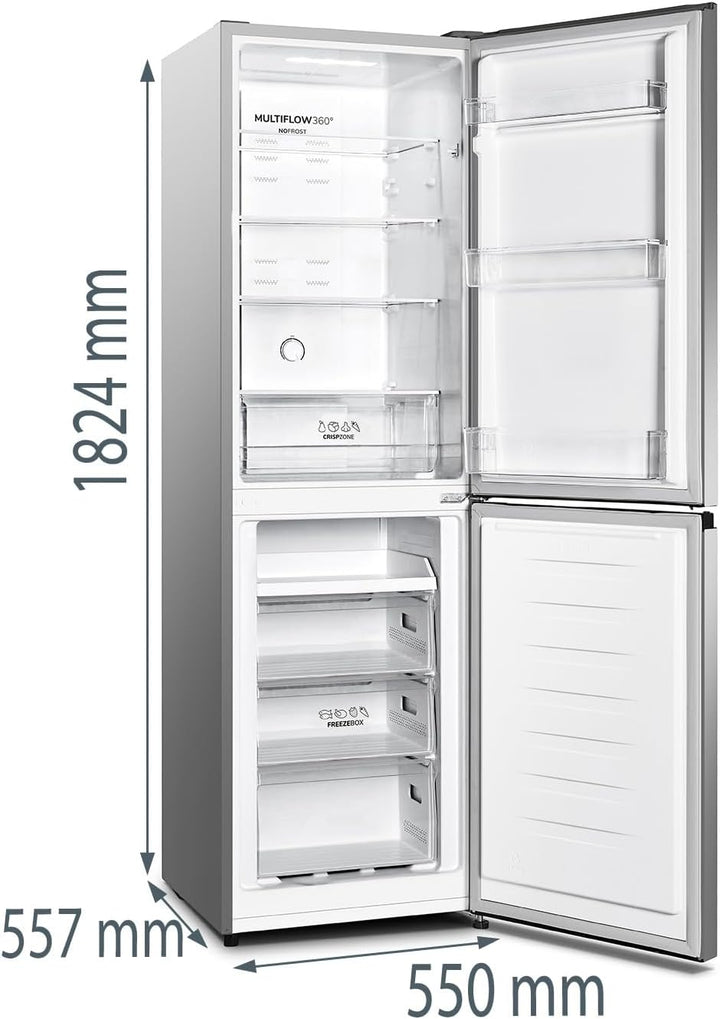 Gorenje N 619EAW4 Kühl-Gefrier-Kombination / LED Display / 186 cm / 300 l / NoFrostPLus / Gemüsefach mit Feuchteregler / FastFreeze / weiß