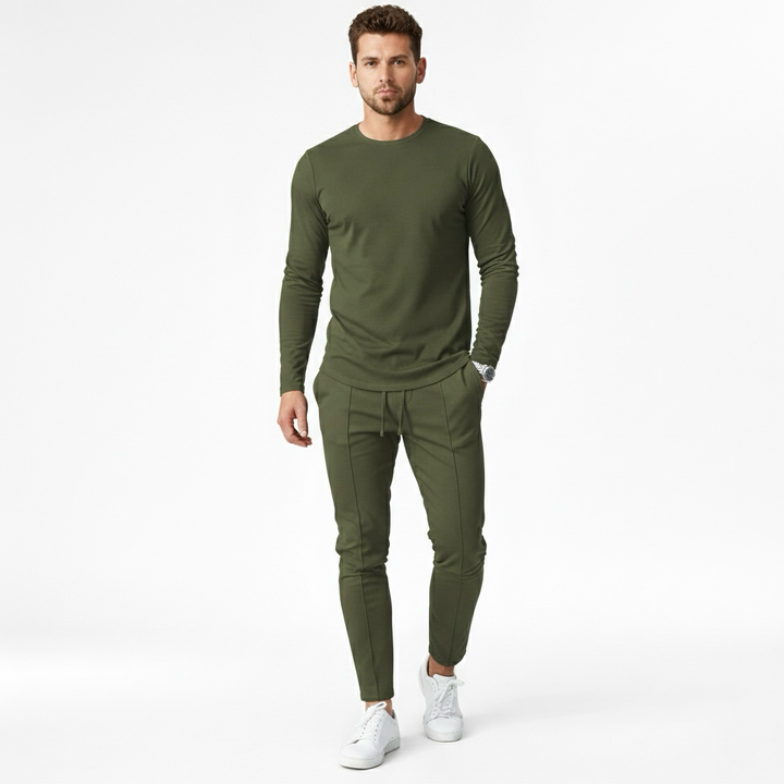 Conjunto de chándal para hombre con sudadera y joggers para una comodidad informal