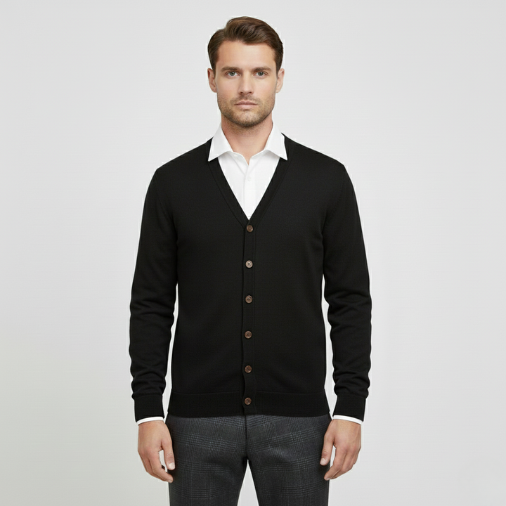 Cardigan cu nasturi pentru bărbați, pentru stil smart casual și utilizare zilnică