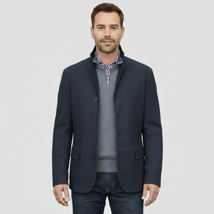 Ανδρικό casual σακάκι με απλή κουμπωτή σειρά για καθημερινή κομψή χρήση