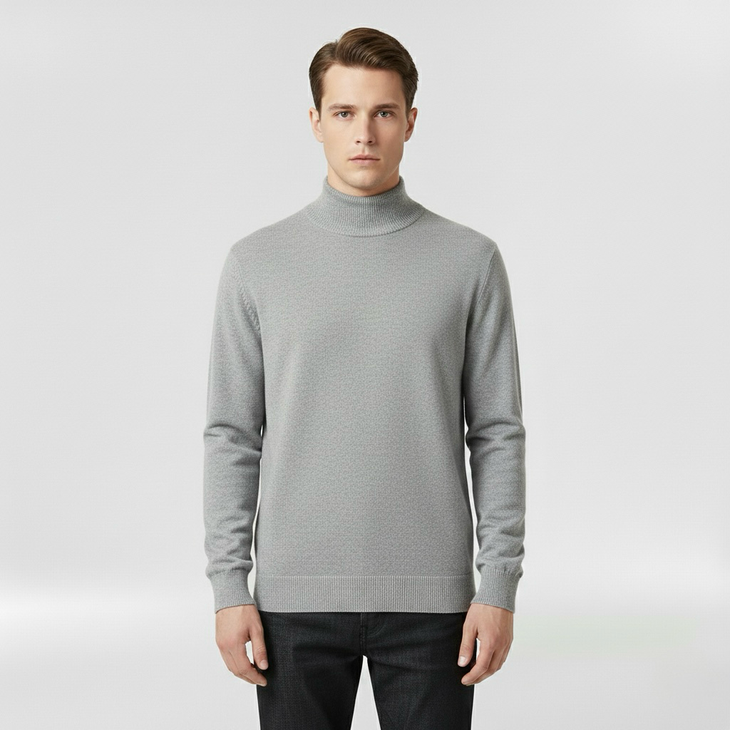 Lekki dzianinowy sweter z okrągłym dekoltem do codziennego użytku